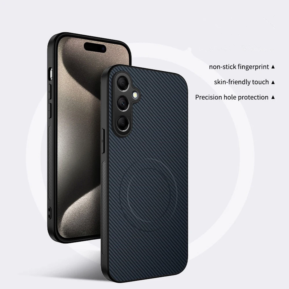 Magnetic Carbon Fiber Phone Case with Enhanced Protection