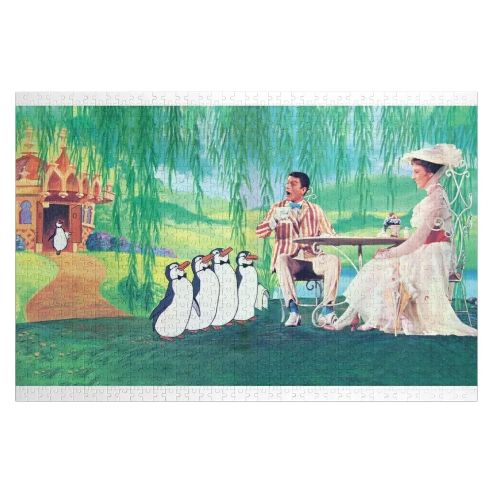 

Tea and Cake with Mary Poppins and Bert Jigsaw Puzzle With Personalized Photo Custom Photo Personalized Toy Puzzle