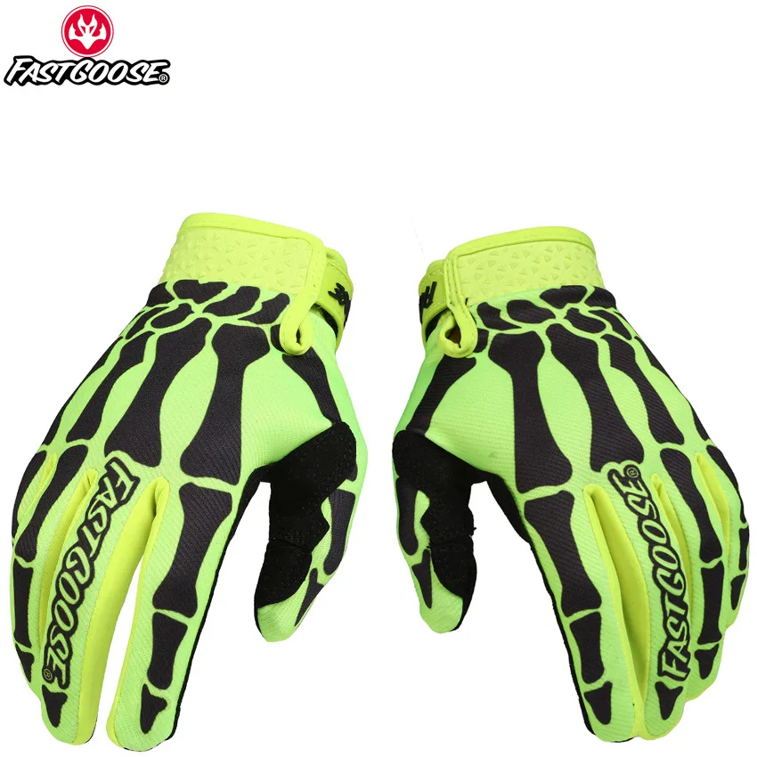 Cycling Gloves FASTGOOSE Skeleton Gloves Motorcycle Motocross Off Road MX BMX MTB ATV Guantes Moto Bicycle Touch Screen