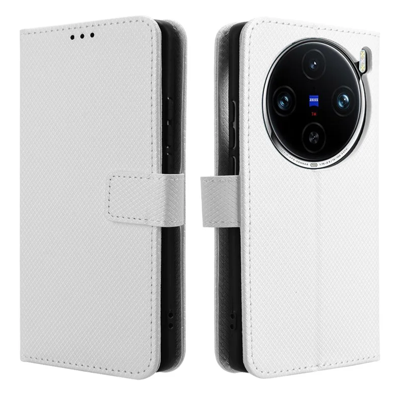 Vivo X100 Pro 5G 다이아몬드 지갑, 자력 럭셔리 가죽, 휴대폰 가방 케이스