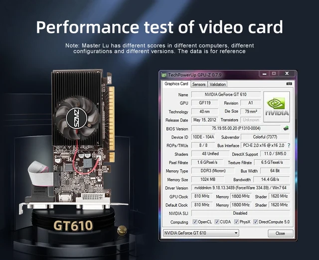 MSI NVIDIA GeForce GT 710 1GB GDDR5 VGA/DVI/HDMI Low Profile PCI