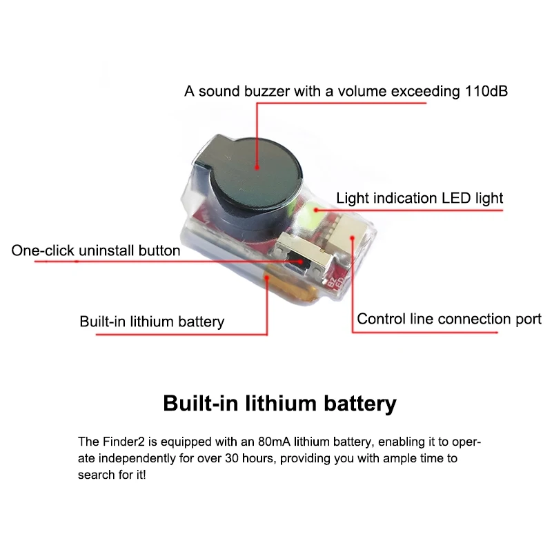 Vifly Finder2 Drone with High Volume Buzzer And Built-in Light Sensor FPV Support for Fixed Wing Aircraft thumbnail 3