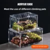 Durable Acrylic Reptile Habitat Clear Multiple Size Lizard Breeding Box Arboreal Anti-Escape Small Pet Cage for Chameleon 5