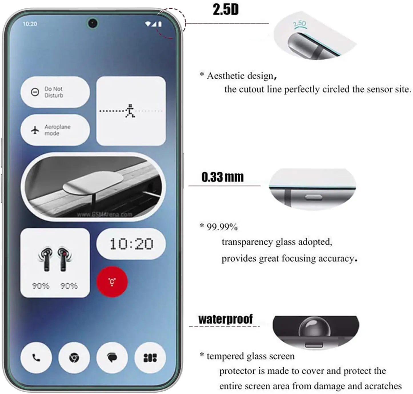 Premium HD Tempered Glass Screen Protector - 2/4 Pack, 9H Hardness