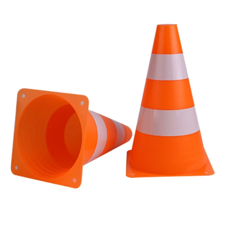Standing Block Traffic Cone 23CM Road Safety Warning Sign Soccer Football Roadblocks Driver Car Parking Warn Cone Danger Barrier delineator post cone