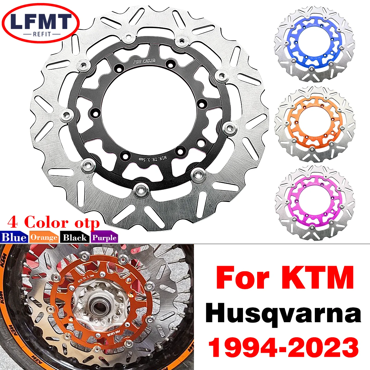 

For KTM XC XCF XCW SX SXF EXC EXCF 6Days 125 200 250 300 350 450 500 1994-2023 Motorcycle 320MM Front Floating Brake Disc Rotor