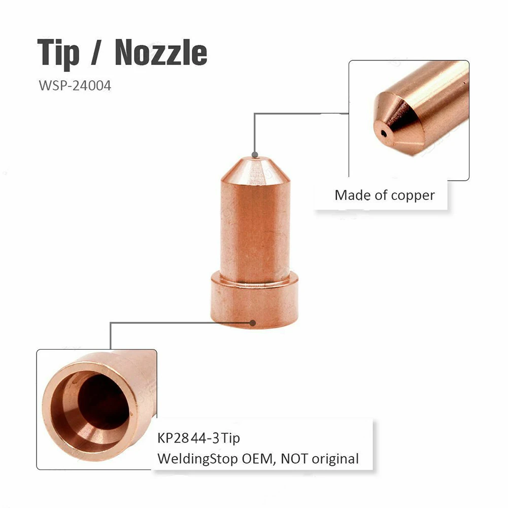 20pcs KP2844-1 Plamsa Electrodes KP2844-3 Tips For Tomahawk 1000 LC65 Plasma Electrode Plasma Nozzle Kit Welding Tools 2