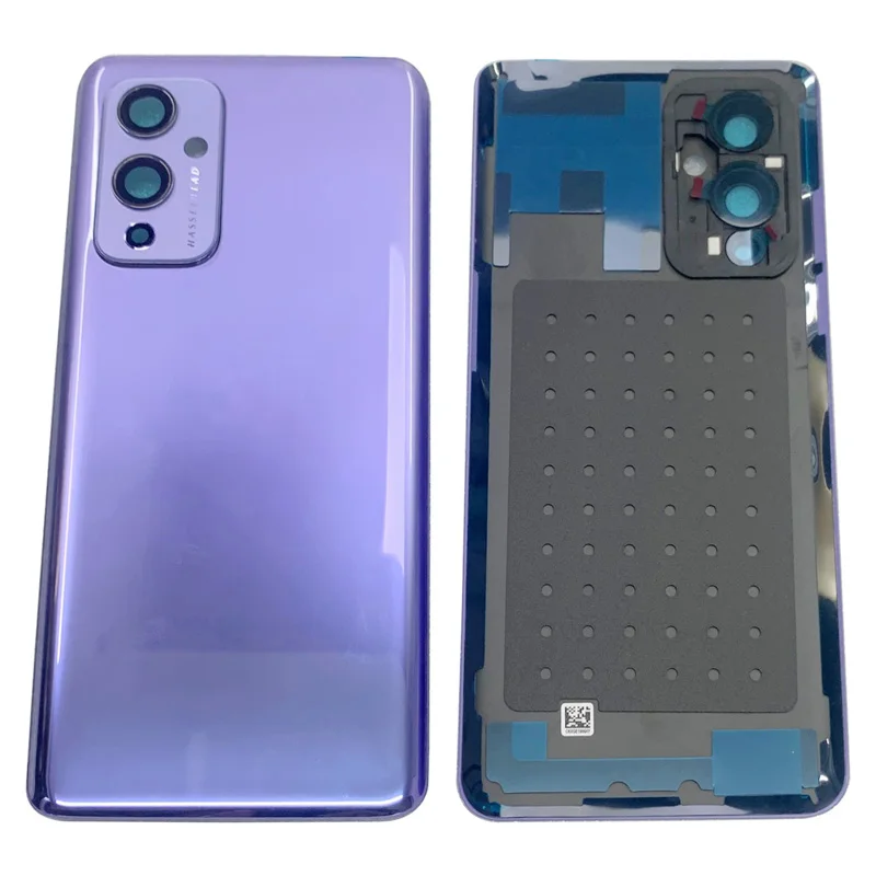 배터리 커버 후면 도어 하우징, OnePlus 9 LE2113 LE2111 후면 커버, 카메라 프레임 로고 교체 부품