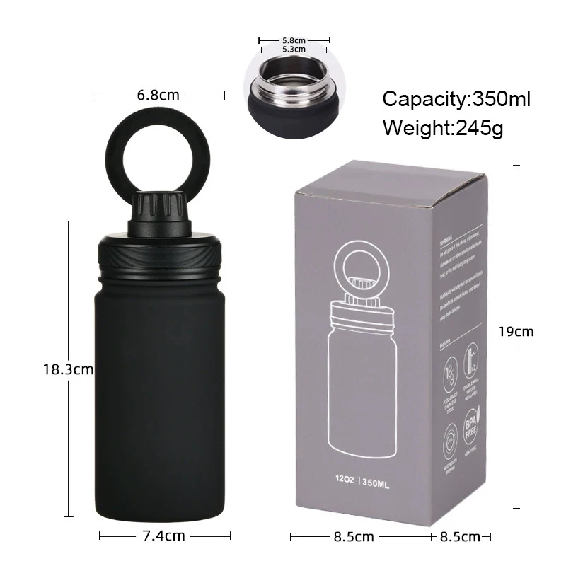 350ml MagSafe 316L Stainless Steel Sports Water Bottle Magnetic Thermos Flask Personalized Gift view 5