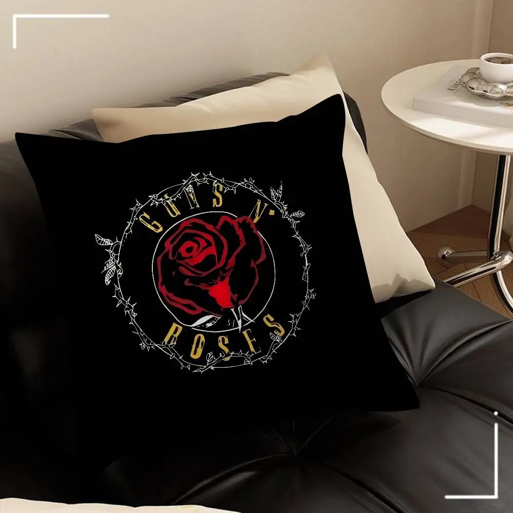 Rockmusik-Band G-Guns N Roses, dekorativer Kissenbezug für Raumästhetik, Heimdekoration, Schlafzimmer, Sofa, Bett, Couch, Kissenbezug, 45 x 45 cm – Detail 13