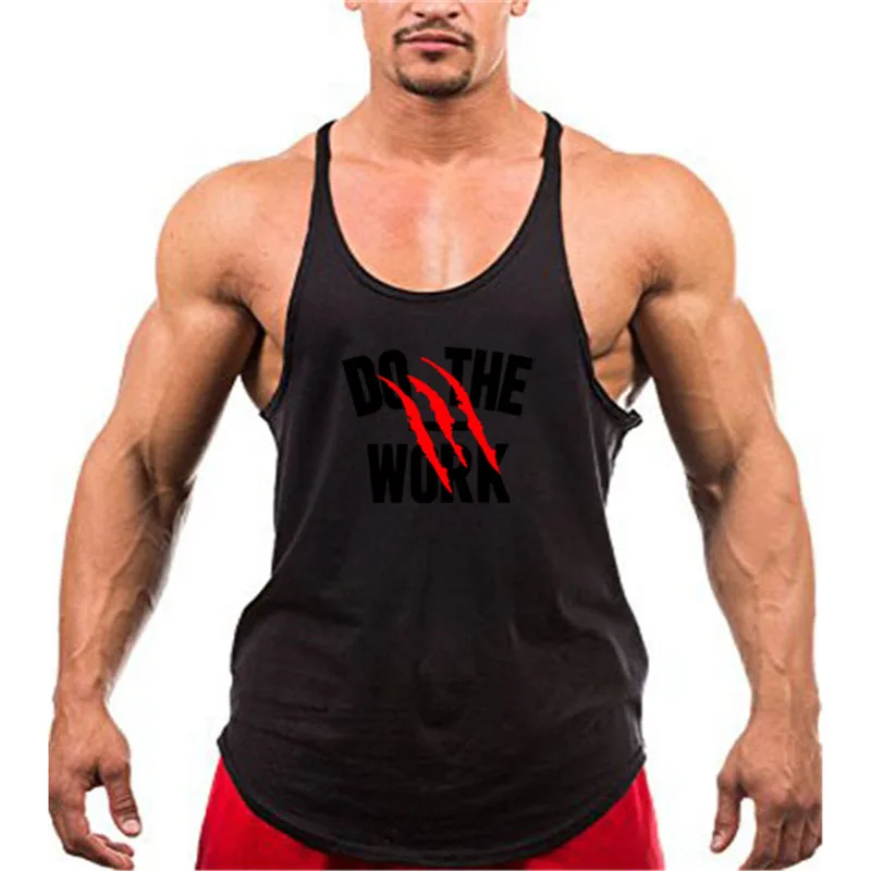 

Gym Fitness Training Running Vests Clothing Tank Top Mens Bodybuilding Muscle Sleeveless Singlets Fashion Workout Man Undershirt