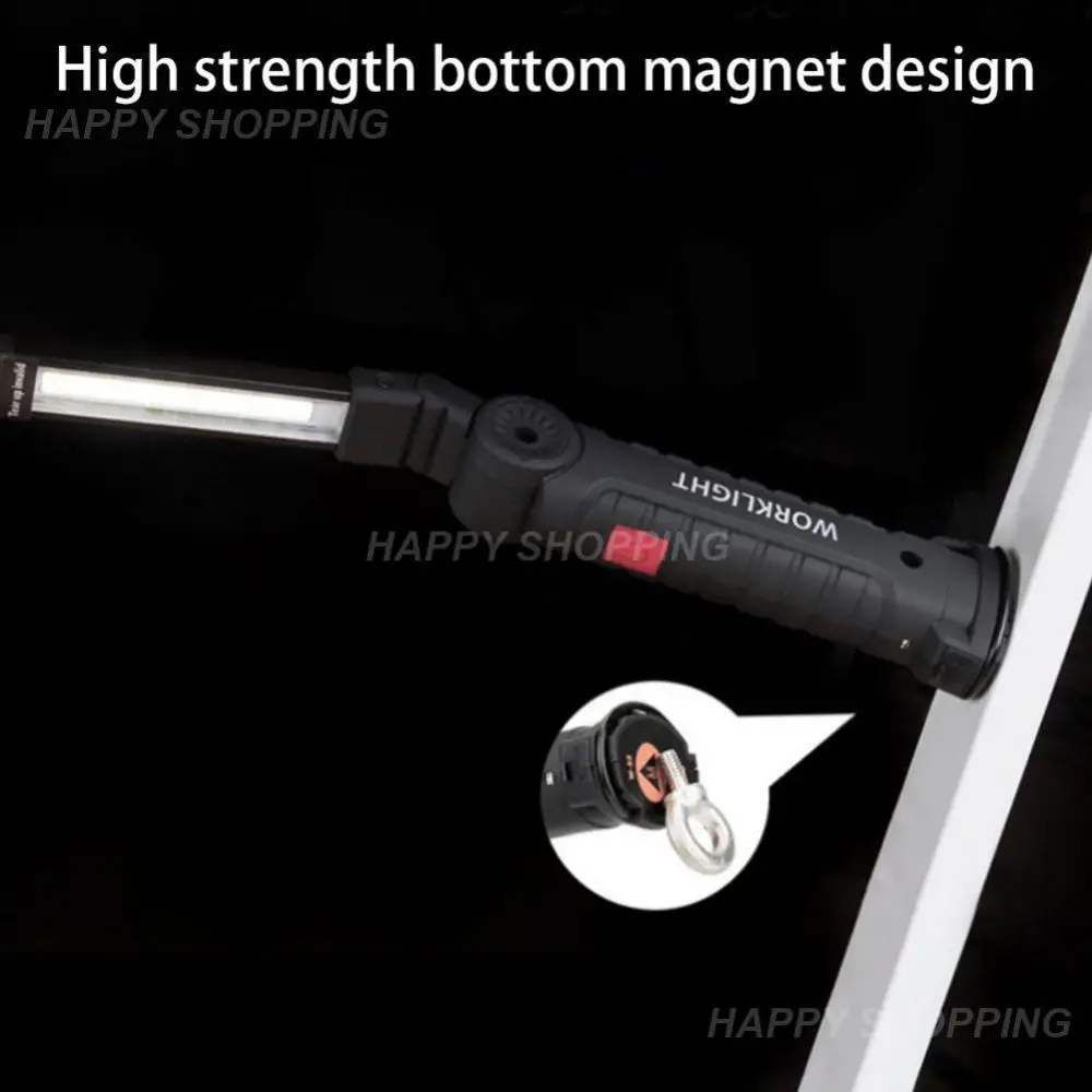 

USB Rechargeable With Built-in Battery Set Multi Function Folding Work Light COB LED Camping Flashlight Outdoor Tools
