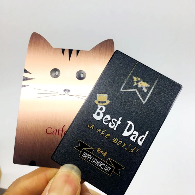 

Cheap Custom Printing Brand Name Engraved Logo Laser Cut Metal Card Metal Stainless Steel Credit Card Visit Business Card Metal