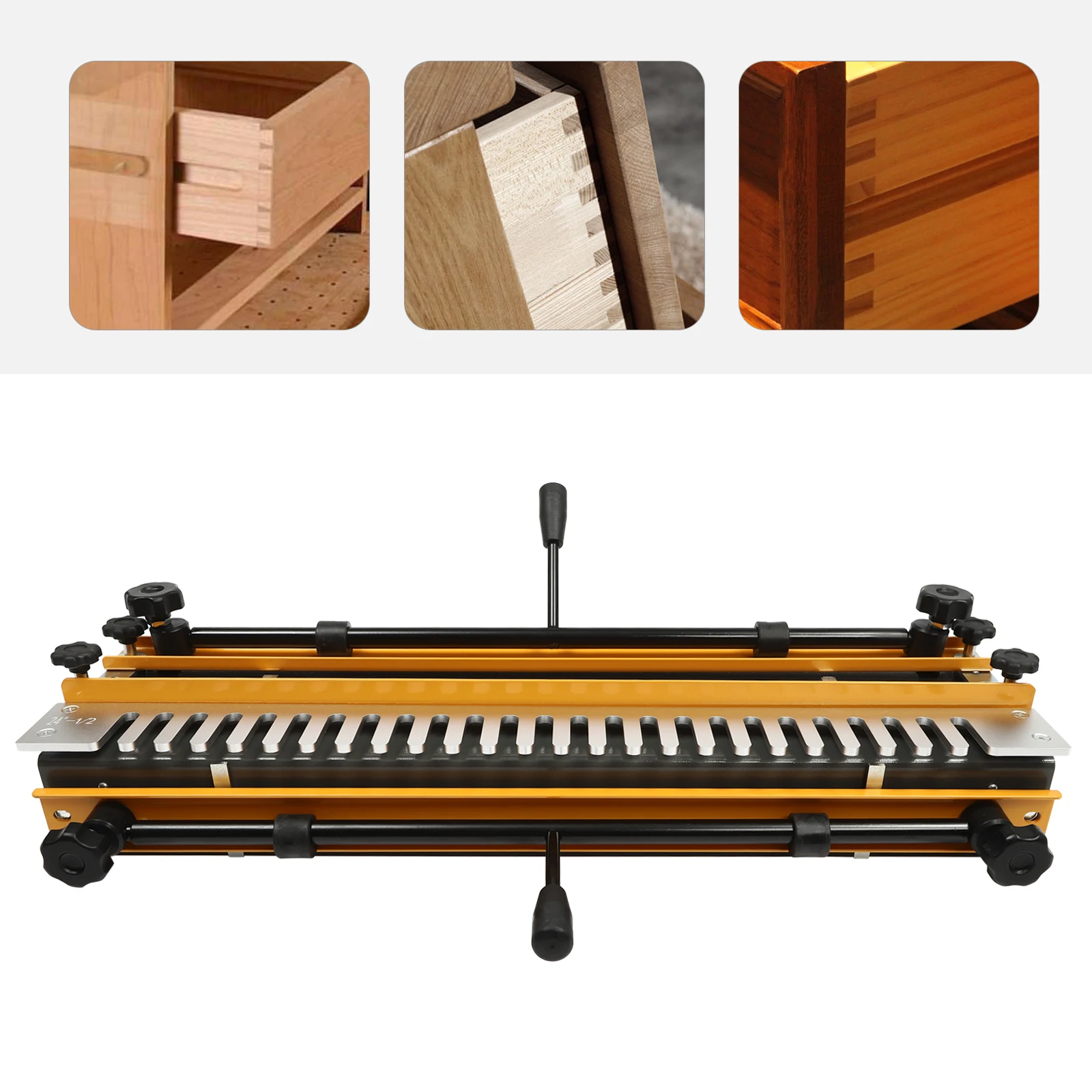 

60CM/24" Woodworking Dovetail Jig Machine w/ Milling Cutter Operating Handles Portable CNC Template Kit