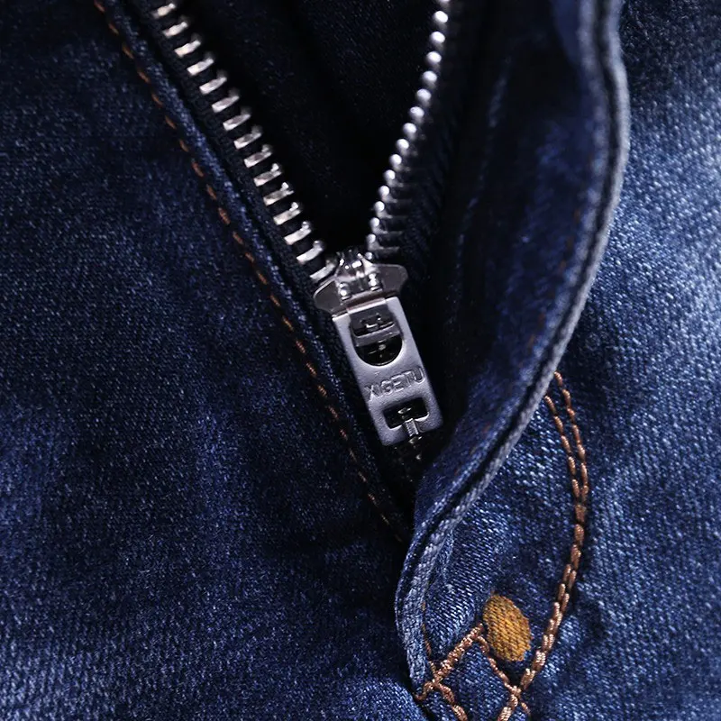 Streetwear Fashion Men Jeans High Quality Retro Blue Stretch Slim Fit Ripped Jeans Men Hole Patched Designer Vintage Denim Pants