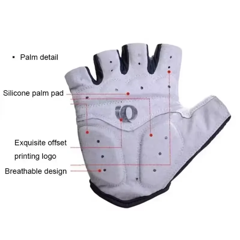 1Pair Gel Half Finger MTB Road Bike Gloves Anti-Slip Anti-Sweat Shockproof Cycling Bicycle Gloves for Left-Right Hand 3