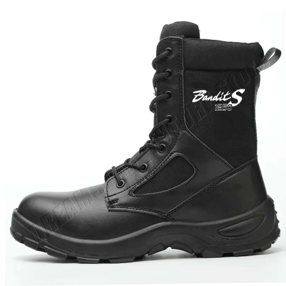 

For GSF 1250S Bandit 2022 2023 2024 Motorcycle military boots stab proof and anti smashing desert combat adventure shoes