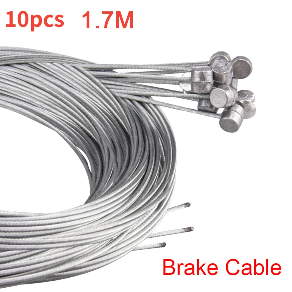 Set of 5/10 Bicycle Brake and Shifter Cables - 2M Inner Wire for Speed and Gear Management