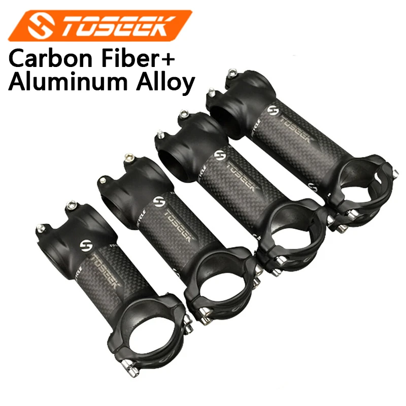 

MTB Bike Stem Carbon Fiber+Aluminum Alloy 6/17 Degree 60/70/80/90/100/110MM Ultralight Bicycle Handlebar Stem Road Bike Stem