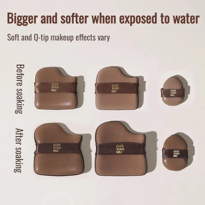 Guoxiaoniu 6PCS Makeup Blender Puff Air Cushion Foundation Sponge Loose Powder Puffs Cosmetic Applicator Tool Wholesale 4