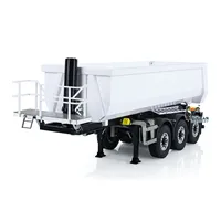 MD 1/14 3 Axles Metal Hydraulic RC Semi Dump Tipper Trailer Painted Assembled for DIY TAMIYAYA Tractor Trucks Lorry Toys Model 1