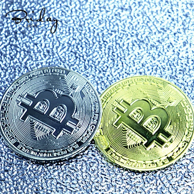 Collectible Art Collection Gift Bitcoin Coin Gold Plated Commemorative Metal Antique Imitation Coins Collectibles