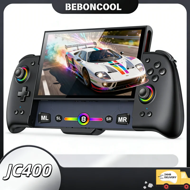 BEBONCOOL JC400 black Gamepad for Switch2 with Turbo Dual Back Keys 1000mAh Battery type-c for switch2 accessories 1