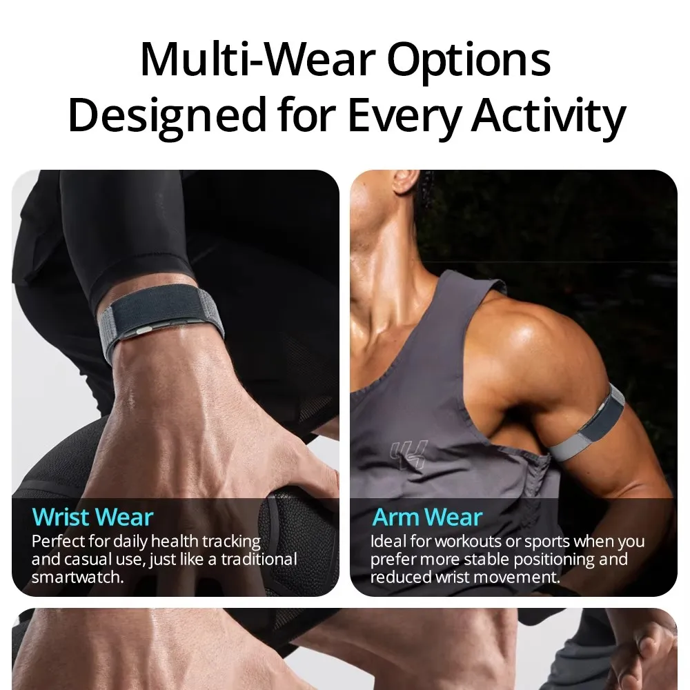 VITRO NO Screen Lightweight Smart Bracelet ECG SOS Heart Rate Blood Pressure Sports Fitness Waterproof Screenless Smartwatch 3