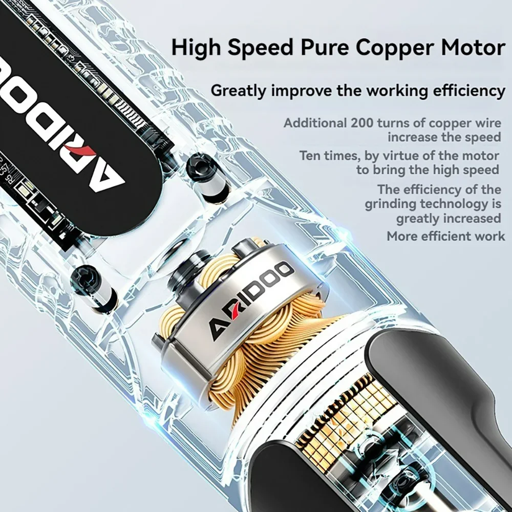 5-speed Regulation Touch Screen Cordless Electric Drill Mini Rotary Tool Grinder Wireless Hand Drill Kit Tools Engraving Set 6