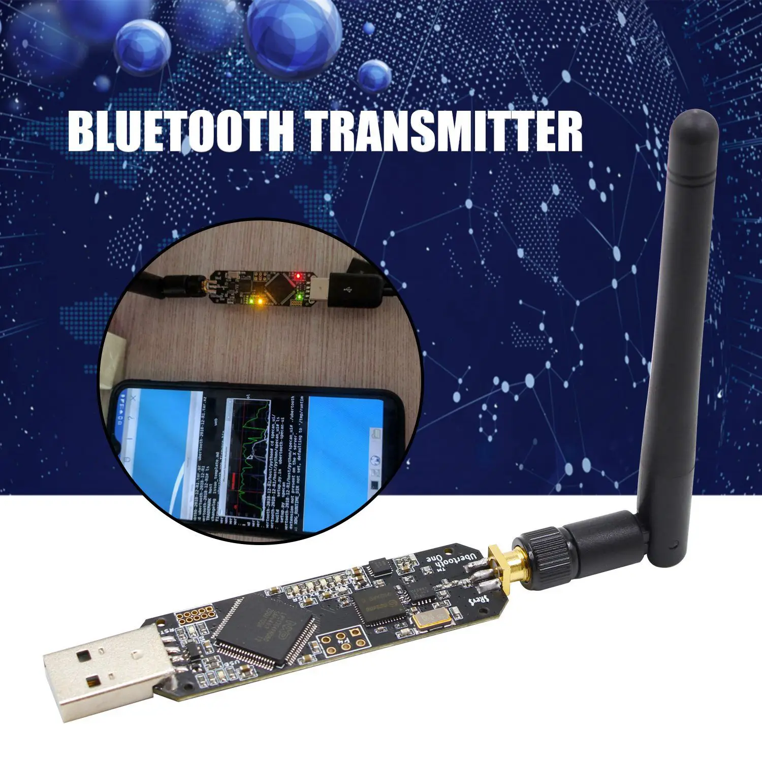 

Ubertooth One 2.4 GHz Wireless Development Bluetooth Sniffer BTLE Hacking Tool Bluetooth Protocol Analysis Open Source A