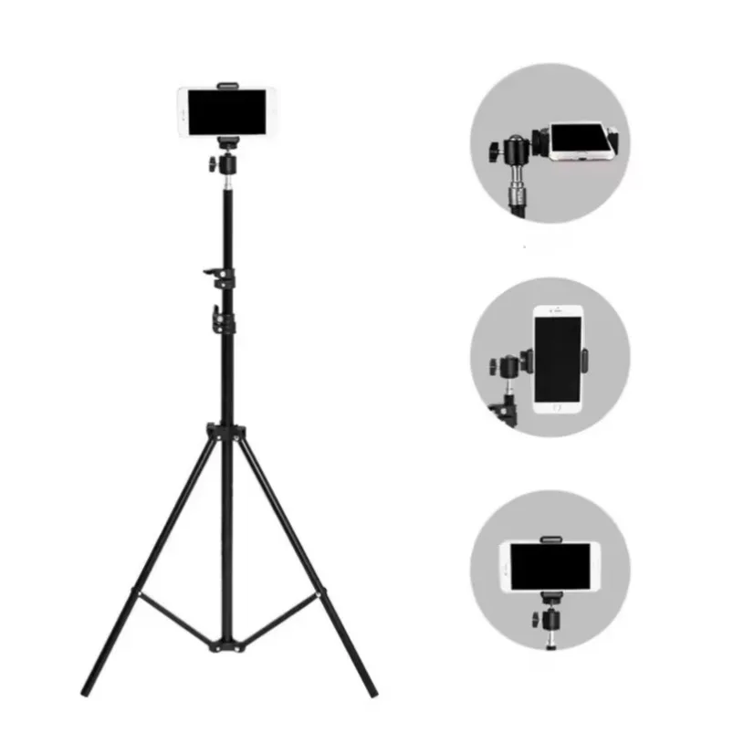 Live Tripod Video Recording Selfie Landing Monpod Foldable 56cm-160cm Extendable Mobile Phone Stand Holder For All Phone Camera