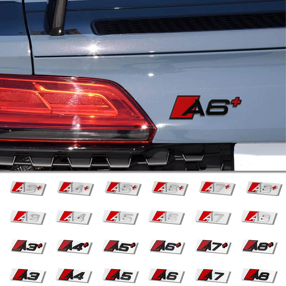 Adesivo Decorativo in Alluminio per Bagagliaio Auto, Accessori Styling per Audi A3 A4 A5 A6 A7 A8 RS TT S S3 S4 Q5 Q6 Q3 Q7 Q8 Quattro