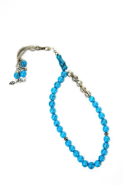 33-IQRAH Firuze Natural Stone Rosary Special to the Name