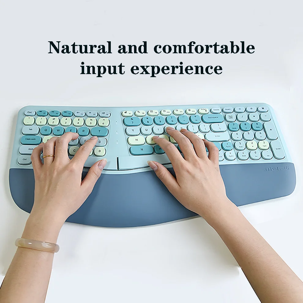 Mofii-conjunto Ergonômico de Teclado e Mouse Combos Multicoloridos Compatível com Windows 2.4g