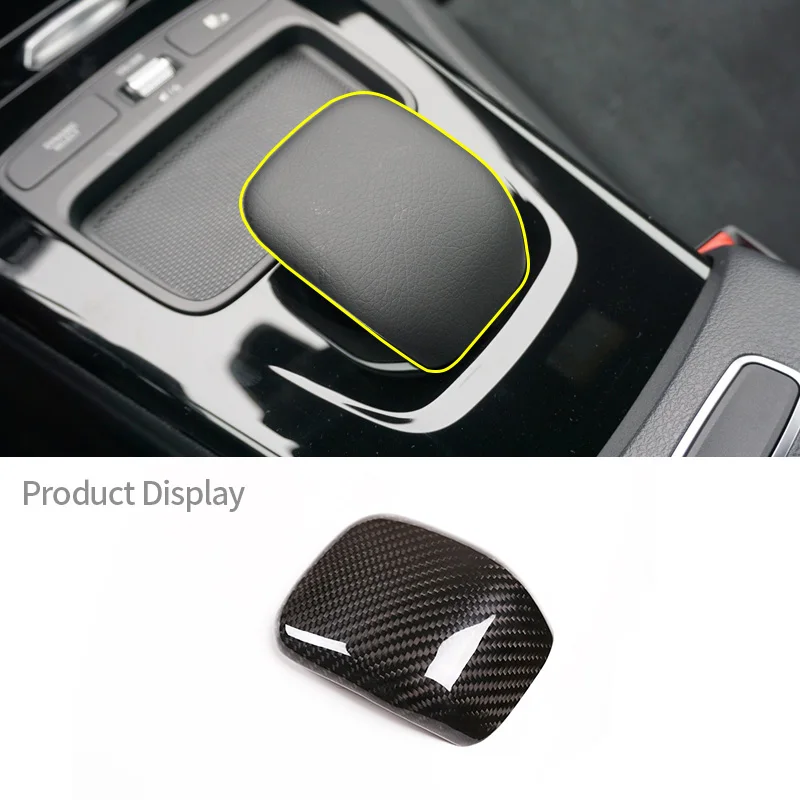 

For Mercedes-Benz A-Class CLA 2019-21 Real Carbon Fiber Interior Decorate Central Control Armrest Headgear Cover Car Accessories