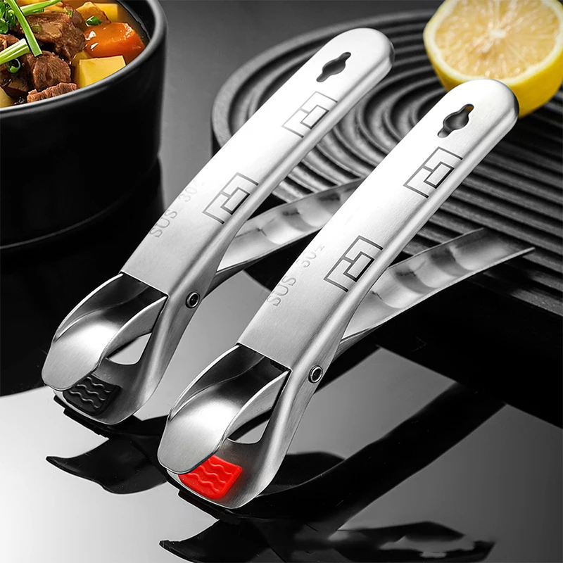 Stainless Steel Gripper Clips Hot Dish Plate Anti-Scald Clip Non-slip Bowls Clamp Holder For Frying Pans Air Fryer Steamers Oven
