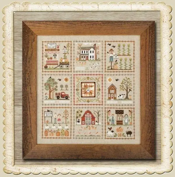 45-45 Autumn on the farm Cross Stitch Kits Embroidery Needlework Sets DIY Cross-stitch Canvas Sewing Crafts