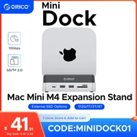 ORICO MiniDock Storage Expansion Dock for Mac Mini M4&M4 Pro Stand USB3.2 Gen2 Type C Dock with 512G 1T 2T 4T M.2 SSD Options 1