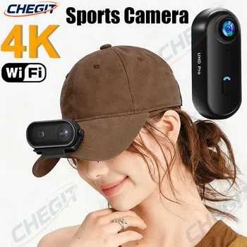 Mini Action Camera Magnetica 4K HD 1080P WiFi Wireless con Supporto POV per Vlogging, Moto, Casco e Sport
