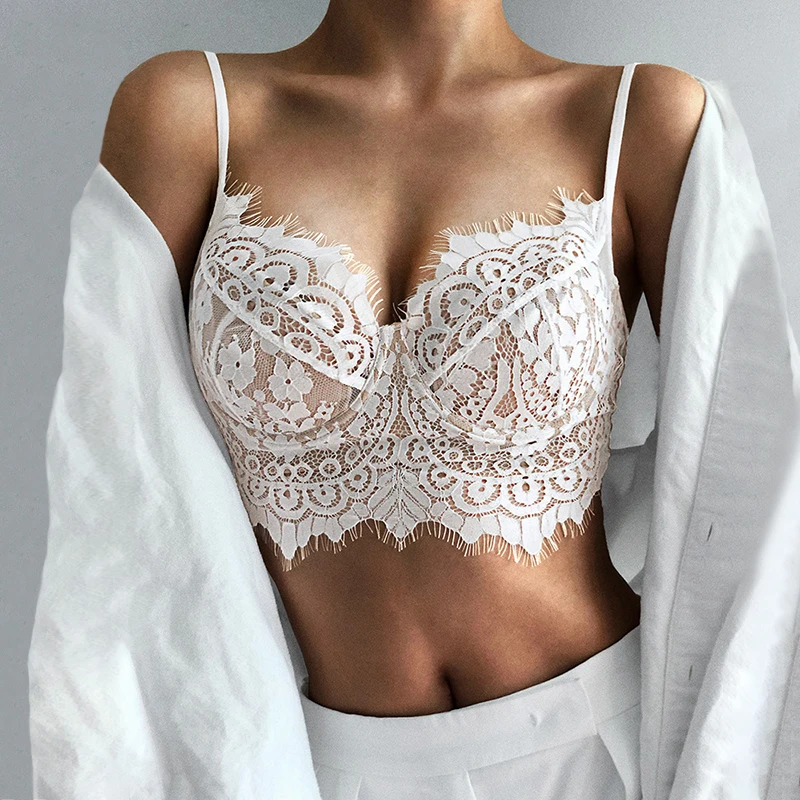 White Lace Underwired Push Up Bodysuit