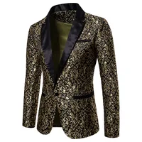 Men's Floral Party Dress Suit Stylish Dinner Jacket Wedding Blazer Prom Tuxedo 1