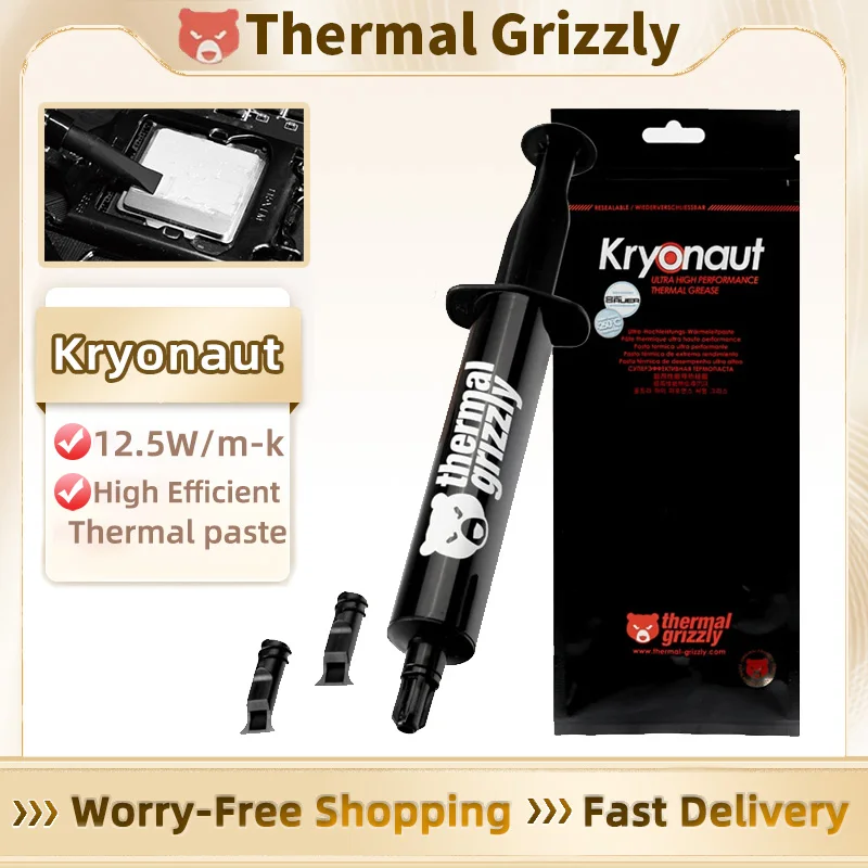 Thermal Paste Thermal Grizzly Thermal Paste 12.5W/mk High Performance Cooler Compound Cooling Silicone Grease For Game PC PS5 CPU GPU Cooling