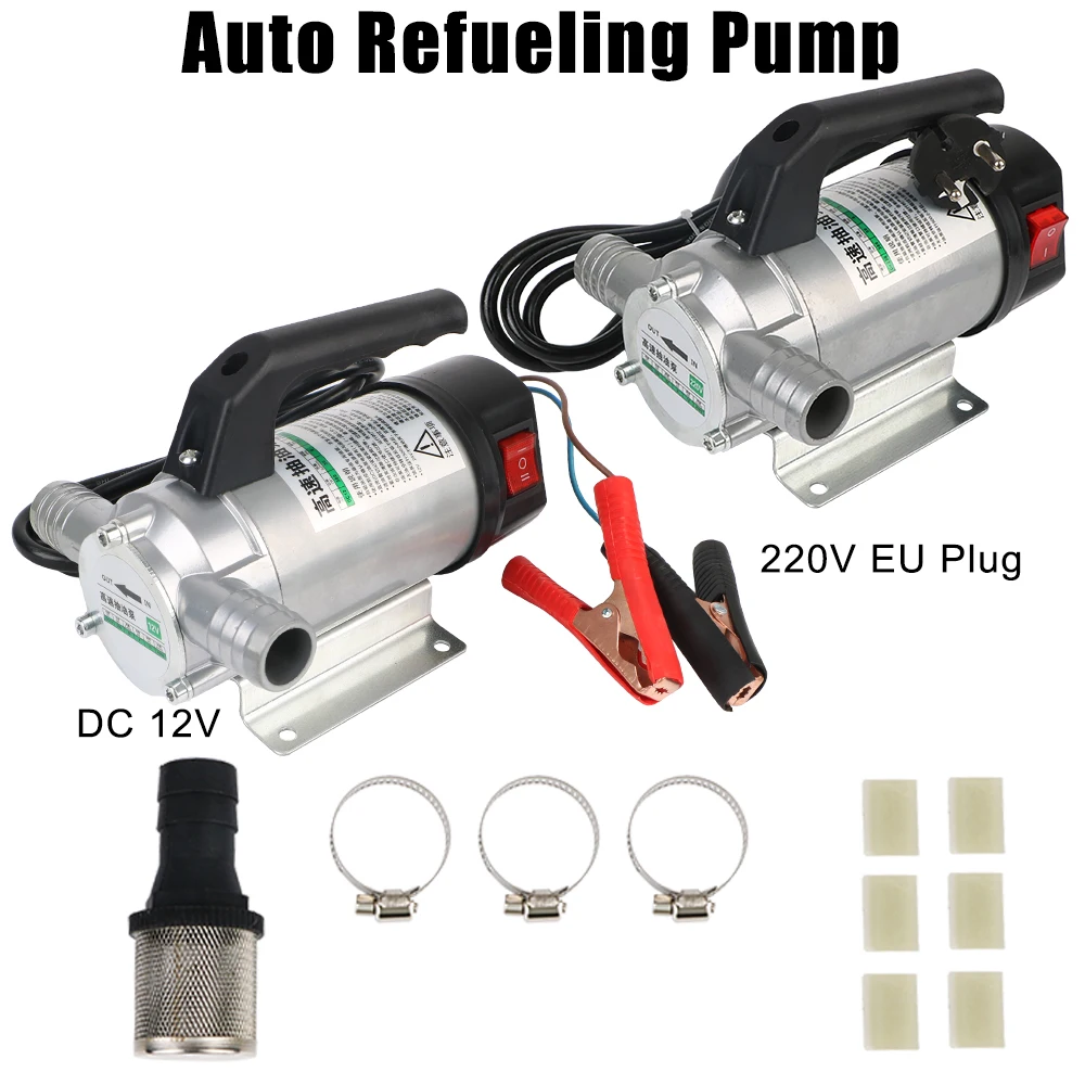 

Automatic Fuel EU Plug For Pumping Oil Diesel Kerosene Water 380W 12V 220V Electric Transfer Pump 50L/min