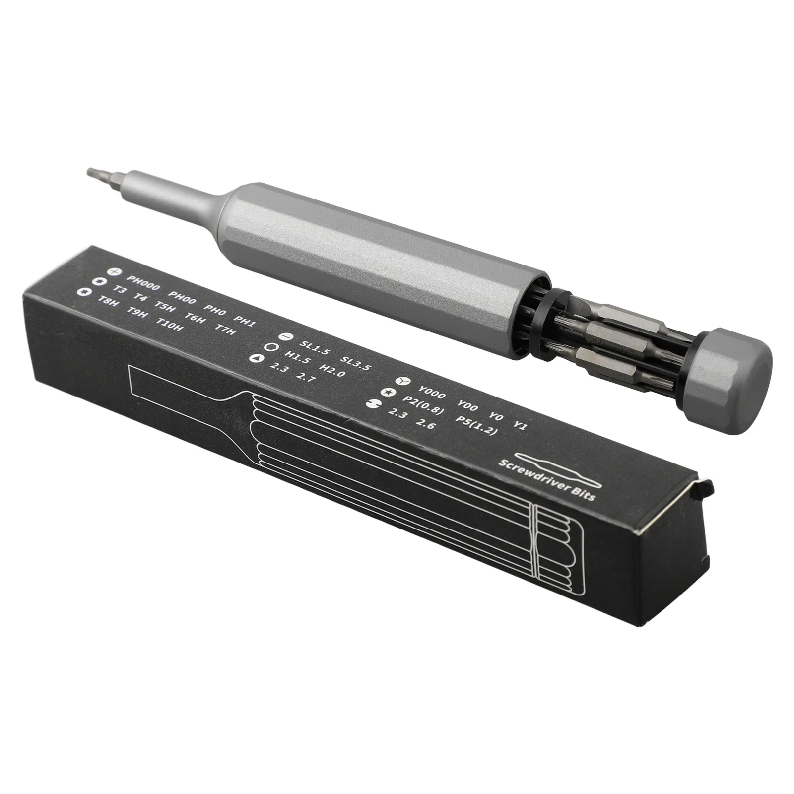 

Double Tip Bits Magnetic Anti Slip Handle Bit Storage Compartment Dismantling Hardware Tools Dual Purpose Portable