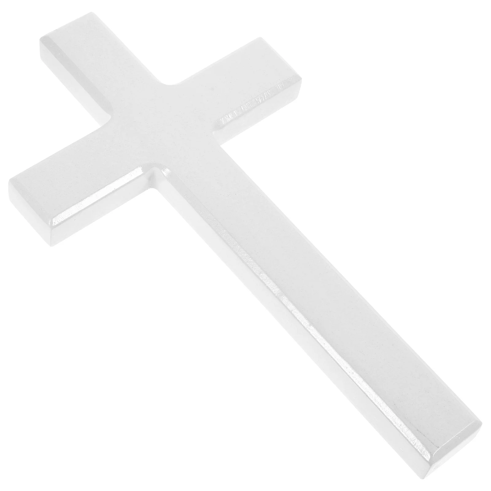 White Wooden Wall Cross Christian Handmade Plaque Hanging Crucifix Spiritual Religious Church Wall Hanging