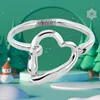 2025 Fashionable, Sweet, Creative Design, Silver Hollow Heart Bracelet for Girls as a Festival Gift 1