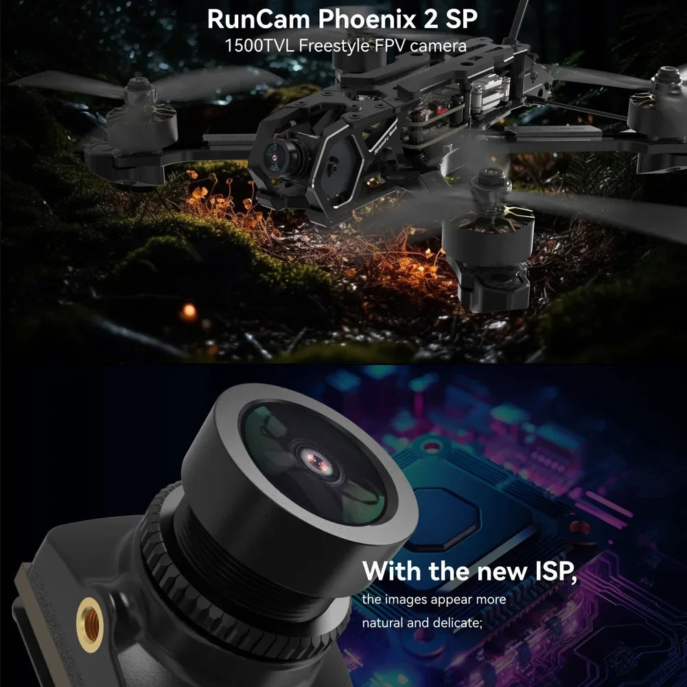 2025 RunCam Phoenix 2 SP Camera DC 5-36V Screen Ratio 4:3/16:9 7.5g 19*19*21mm Night View for RC FPV Racing Drones Quadcopter thumbnail 2