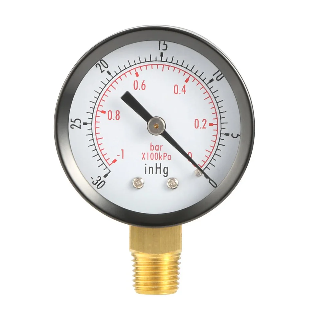 

Square Dial Dual Scale Air Pressure Meter Tire Barometer Vacuum Gauge