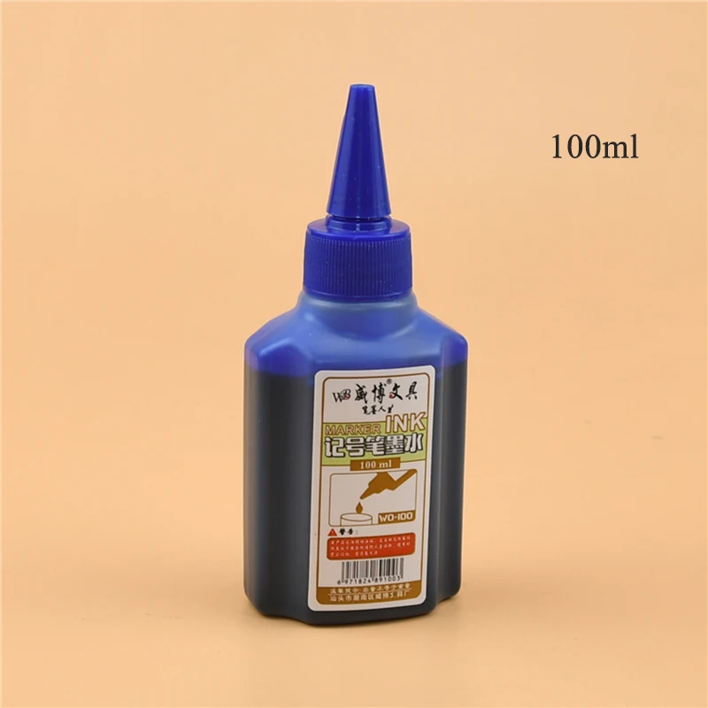 대용량 화이트보드 펜 마커 잉크 보충제, 수성 지워지지 않는 환경 친화적 충전 솔루션, 100 ml, 500ml