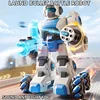 2.4G Lighting Smoking 360° Rotation Lanuch Bullet All Terrain RC Robot Watch Remote Control Smoke Robot Toy Boy Kid Gift RC Toys 1